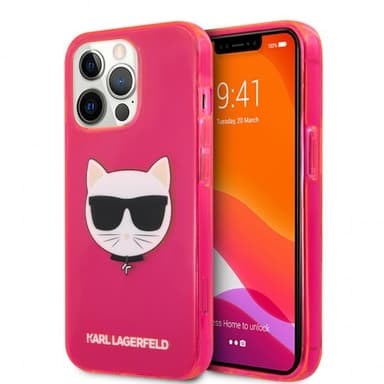 Karl Lagerfeld iPhone 13 Pro Skal Fluo Rosa