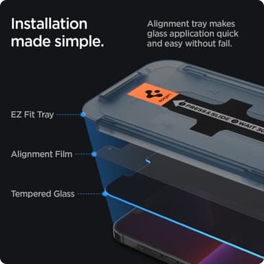Spigen iPhone 13 Pro Max/iPhone 14 Plus Skärmskydd GLAS.tR EZ Fit Privacy 2-pack