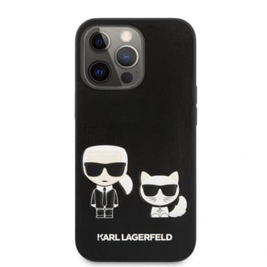 Karl Lagerfeld iPhone 13 Pro Skal Karl & Choupette Embossed Svart