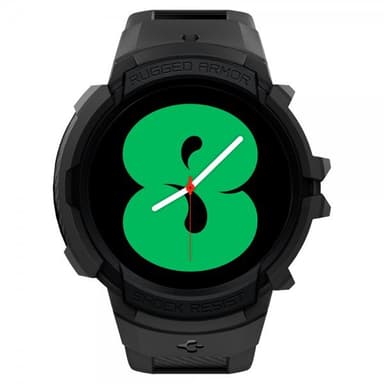 Spigen Samsung Galaxy Watch 4/5 44mm Skal med armband Rugged Armor Pro Svart