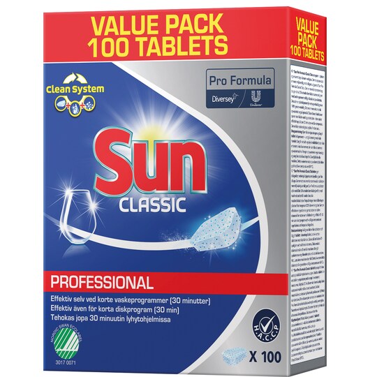 Sun Professional Classic 100-pack diskmaskinstabletter