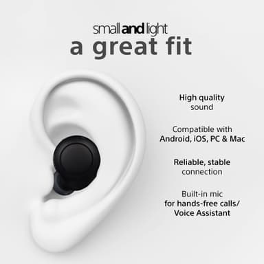 Sony WF-C500 true trådlösa in-ear hörlurar (svart)