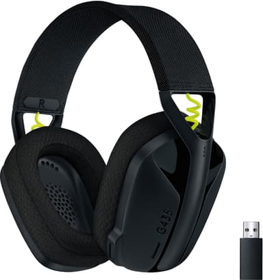 Logitech G435 hörlurar för gaming (svarta)