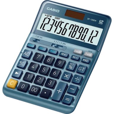 Casio DF-120EM Bordsräknare Blå Display (ställen): 12
