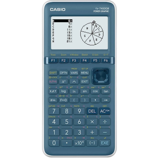 Casio FX-7400GIII Grafräknare Cyan Display (ställen):