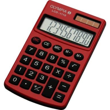 Olympia LCD 1110 Miniräknare Röd Display (ställen): 10