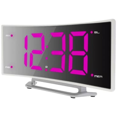Techno Line WT460pink Kvarts Väckarklocka Vit Larmtider
