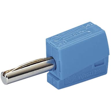 WAGO Banankontakt Kontakt hane rak Stift-Ø: 4 mm Blå 1