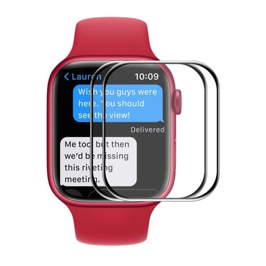 Apple Watch Series 7 41mm Enkay Heltäckande härdat glas 2-pack - Elgiganten