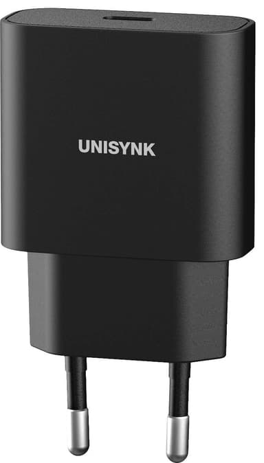 Unisynk 20W USB-C väggladdare (svart)