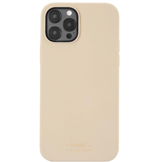 Holdit silikonfodral för iPhone 12/12 Pro (beige)