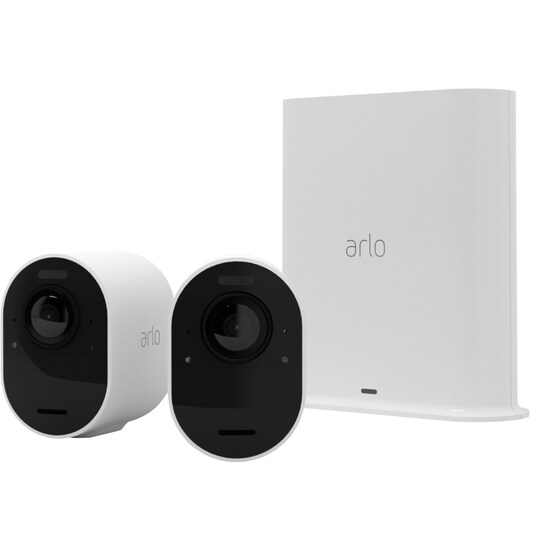 Arlo Ultra 2 4K trådlös säkerhetskamera (2-pack, vit)