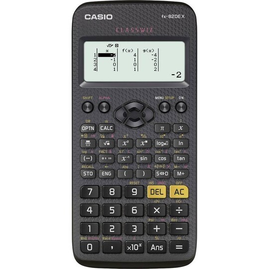 Casio FX-82DEX Skolräknare Svart Display (ställen): 12