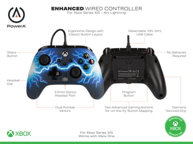 PowerA Enhanced Wired kontroll för Xbox Series X|S (Arc)