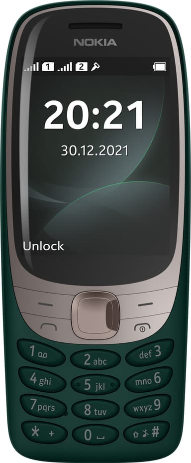 Nokia 6310 mobiltelefon (mörkgrön) - Enbart 2G