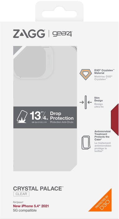 GEAR4 Crystal Palace iPhone 13 mini fodral (genomskinligt)
