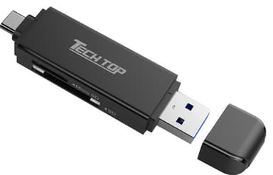 Logik USB3.0 Type-A/C till SD / Micro SD-minneskortläsare