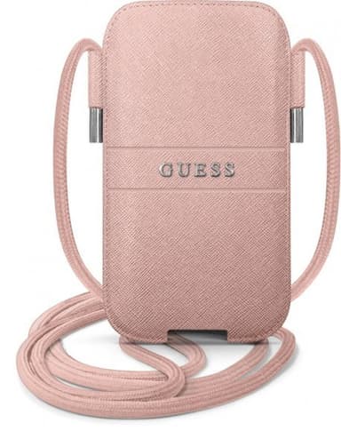 Guess Pouch Saffiano Medium Rosa