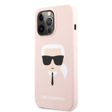 Karl Lagerfeld iPhone 13 Pro Max Skal Liquid Silicone Ljusrosa