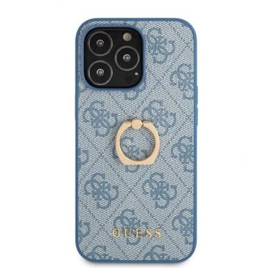 Guess iPhone 13 Pro Skal Ring Stand Blå