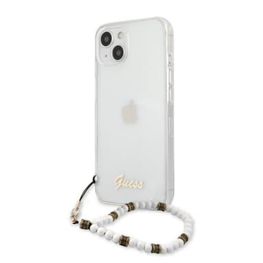 Guess iPhone 13 Mini Skal Pearl Handle Script Logo Vit