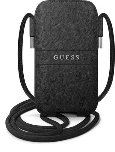 Guess Pouch Saffiano Medium Svart