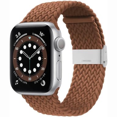 Flätat Elastiskt Armband Apple watch 6 (40mm) - Brun