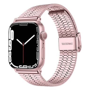 Mesh Armband rostfritt stål Apple Watch 7  (41mm) - Rosa