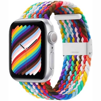 Flätat Elastiskt Armband Apple watch 6 (44mm) - Pride Edition
