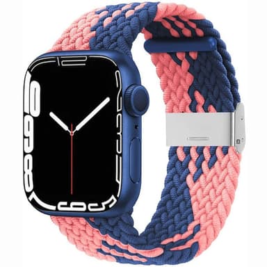 Flätat Elastiskt Armband Apple Watch 7 (41mm) - Blue Powder