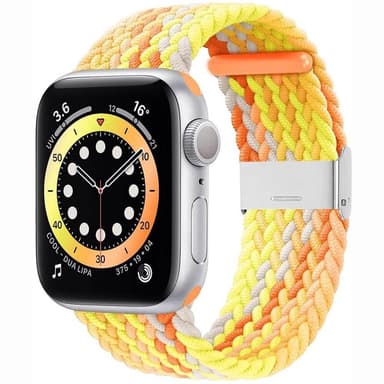Flätat Elastiskt Armband Apple watch 6 (40mm) - Gradient orange
