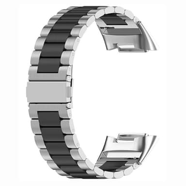 Armband rostfritt stål Fitbit Charge 5 - Silver/svart
