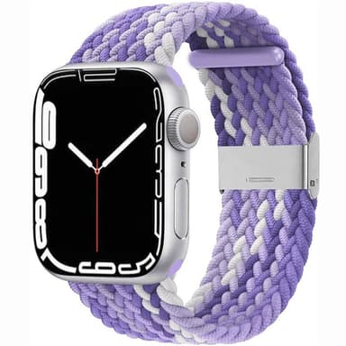 Flätat Elastiskt Armband Apple Watch 7 (45mm) - Gradient purple