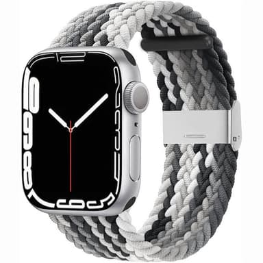 Flätat Elastiskt Armband Apple Watch 7 (41mm) - Gradient grey
