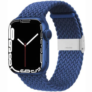 Flätat Elastiskt Armband Apple Watch 7 (41mm) - Blå