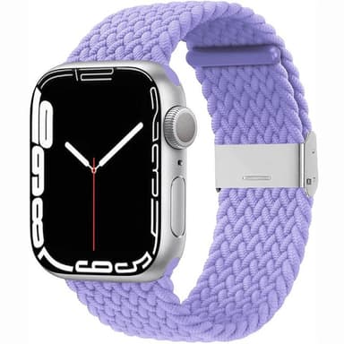 Flätat Elastiskt Armband Apple Watch 7 (45mm) - Lightpurple