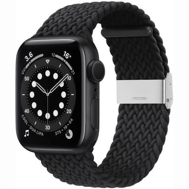 Flätat Elastiskt Armband Apple watch 6 (40mm) - Svart