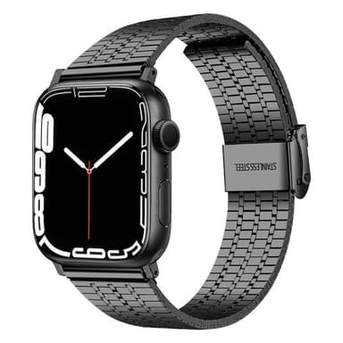 Mesh Armband rostfritt stål Apple Watch 7  (45mm) - Svart