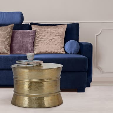 WOMO-DESIGN soffbord soffbord soffbord aluminium Ø 62x33 cm guld