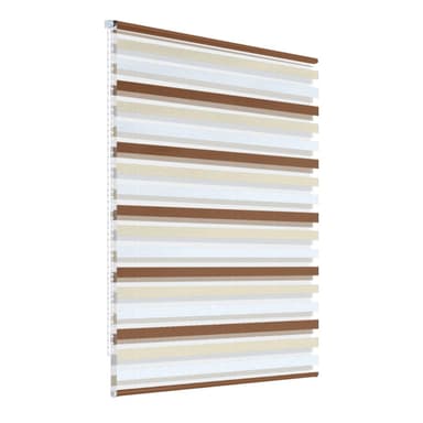 Dubbelblind blinda Duo blinda rullgardin 55x150cm Vit Beige Brun
