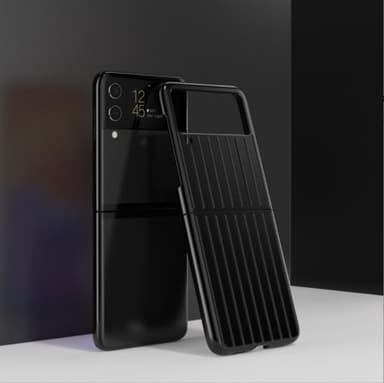 Samsung Galaxy Z Flip 3 fodral Upp- och nedvikbart Svart