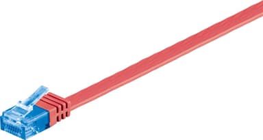 Goobay CAT 6A platt patchkabel, U/UTP, röd