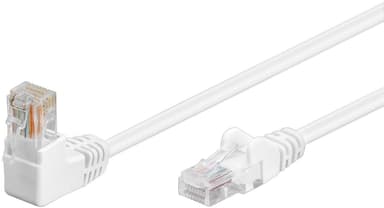 Goobay Patchkabel CAT 5e, 1x 90° vinklad, U/UTP, vit, 3 m