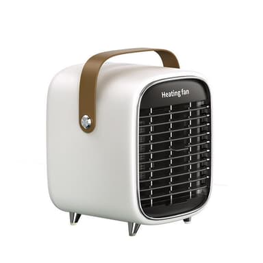 Bärbar värmefläkt i retrodesign Vit