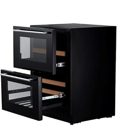 Inbyggbar vinkyl - WineCave 60DD Fullglass Black
