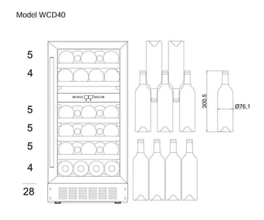 Inbyggbar vinkyl - WineCave 700 40D Modern