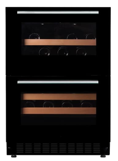 Inbyggbar vinkyl - WineCave 60DD Fullglass Black