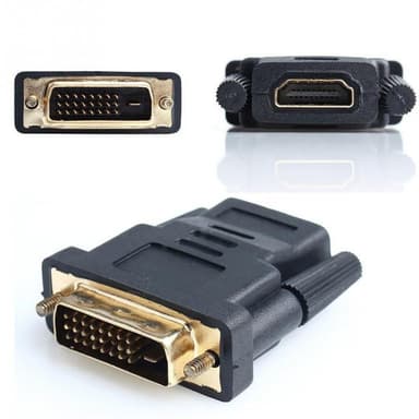 NÖRDIC HDMI hona till DVI-D hane adapter 1080p i 60Hz 4,96Gbps svart