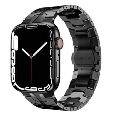 Iron Man Rostfritt Armband Apple Watch 7 (41mm) - Svart