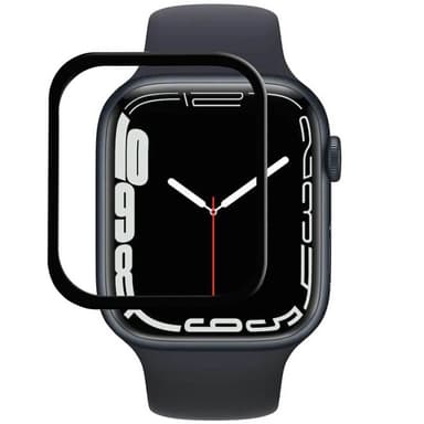 3D Curved Glas skärmskydd Apple Watch 7 (41mm) - Svart